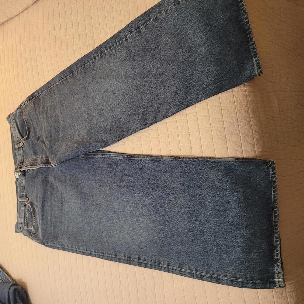 AGOLDE High-Waisted Wide-Leg Jeans - Size 33